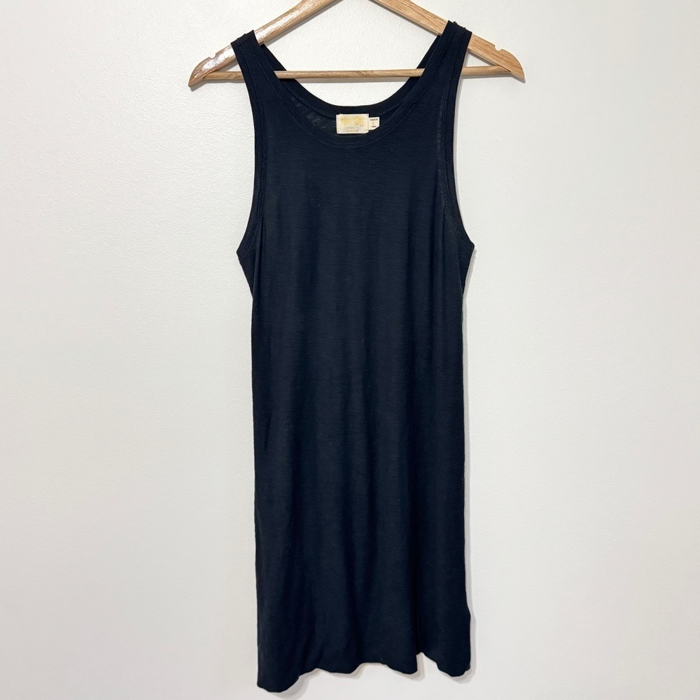 Nation LTD 100% Pima Cotton Black Tank Dress Size Small